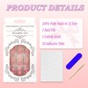 Ceboic Pack of 24 Glue-On Nails, Short Square, Glossy Nude