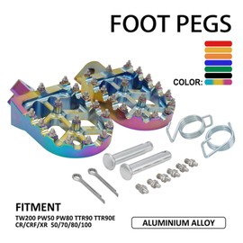 NACORE Motorcycle Foot Peg Pedal Rest Footpeg For CR50 CRF50 CRF70 CRF110 XR50 XR80 PW80 Dirt Bike AURORA VIOLET