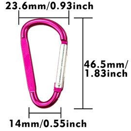 10 Pieces D-ring Carabiners, Multicolor D-Ring Keychain Carabiners Locking Carabiners Climbing Carabiners Clip for Outdoor Home RV Camping Fishing Hiking Traveling