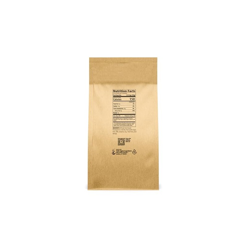 PURE ORIGINAL INGREDIENTS Oat Groats, Whole, Uncut & Hulless, High