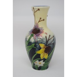 Old Tupton Ware Summer Bouquet Vase 4" Hand Made & Painted Tube Lined 1127