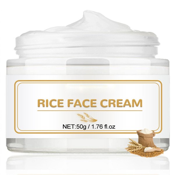 Rice Face Cream for Face, Rice Moisturizer, Deep Moisturizing Skin,