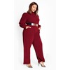 City Chic Women's CITYCHIC Plus Size Jumpsuit Charlie, Ruby, 18