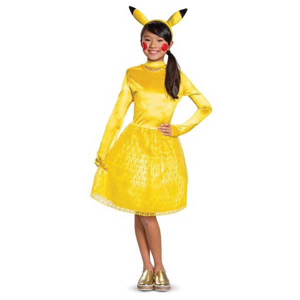 Disguise Pikachu Pokemon Classic Girls' Costume Yellow, S (4-6x)