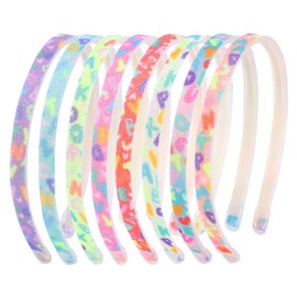 Nenjindz Rainbow Headbands, Glitter Headband for Girls and Women, Sequin Hair Accessories, Multicoloured (Glitter Letter, 1 cm)