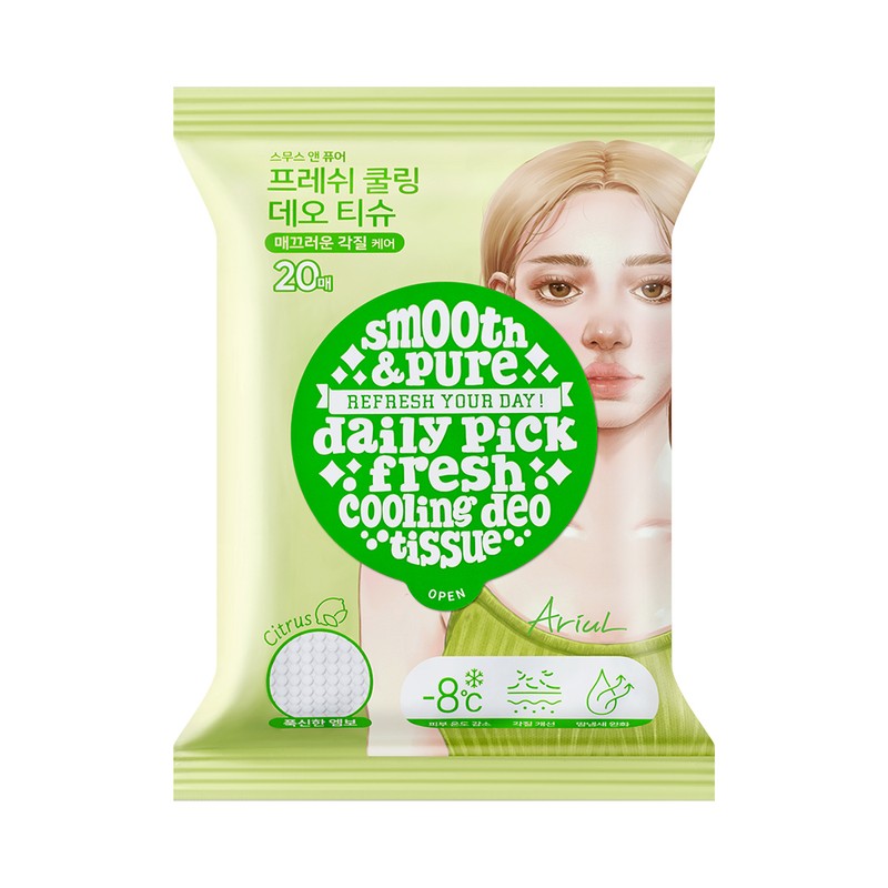 Ariul Smooth & Pure Deo Tissue 20P - Cotton Cooling