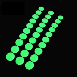 Glow in The Dark Tape Dots, 1 Inch Round, 100 Glowing Dots Sticker on a Roll