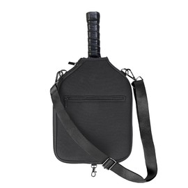 ピックルボールラケットバッグ テニス ワンショルダーバッグ おしゃれ 軽量 多機能 キャリーケース 2本ラケット入れ ポーチ 肩掛け 斜め掛け 収納ポーチ 防水 持ち運び 学校 部活 試合 練習 ジム スポーツ アウトドア用 ブラック