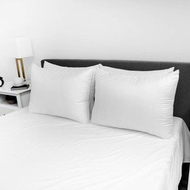 SensorPEDIC Embossed SensoSoft Fiber Filled Bed Pillow, Pack of 4, Jumbo, White