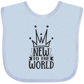 inktastic New To the World Baby Bib Light Blue 46a49