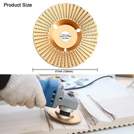 ASNOMY Wood Sanding Disc for Angle Grinder 125 mm, Flex Disc for Wood, Grinding Wheel, Rasp Disc, Carving Tools, Angle Grinder, Sanding Wheel, Angle Grinder