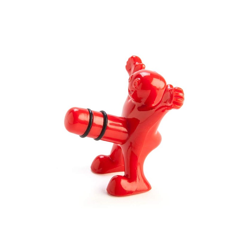 Blue Sky Happy Man Bottle Stopper, Bright Red, BS-HM_BS
