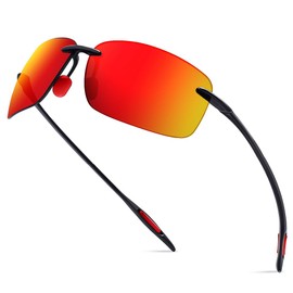 WISTON Sports Sunglasses for Men Women Tr90 Rimless UV400 Protection Fit Fishing Golf Driving Running Trendy Sun GlassesW8009