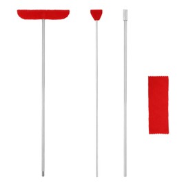 4pcs Grand Piano Soundboard Cleaning Tools, Big & Small Brush Head Cleaning Tool with Extension Rod and Soft Fiber Cloth Piano Cleaner and Polish Kit