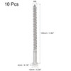 sourcing map Hex Lag Screws, M6 x 100mm 304 Stainless