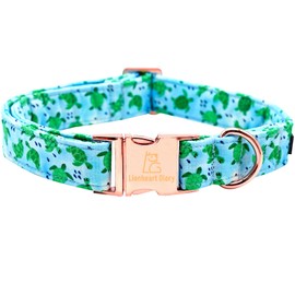 Lionheart glory Blue Dog Collar Spring Summer Cute Collars Dog Boy or Girl Soft Durable Adjustable Dog Collars for Large Dogs Pet Gift