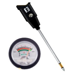 Kadimendium Soil PH Moisture Meter 2 in 1 High Precise Sensitive Anti Rust Soil PH Tester Hygrometer Soil Thermometer Temperature Humidity Meter(Long)