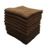 Bulk Set BR10 Face Towels, Set of 10, Brown, Quick