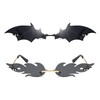 DOOVID Bat Novelty Sunglasses Flame Rimless Sunglasses Women Men Party