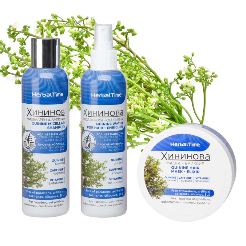 Herbal Time Chinin Haarwasser | Anti-Haarausfall Behandlung | Kraftvolles und