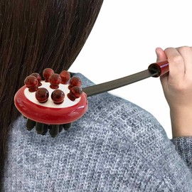 1つ2役! 極楽気分で肩たたき 肩こり コリほぐし ツボたたき 腰 ふくらはぎ マッサージ リラックス 健康 器具 (1個)