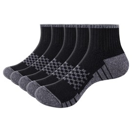 YUEDGE Mens Quarter Ankle Socks 5 Pairs