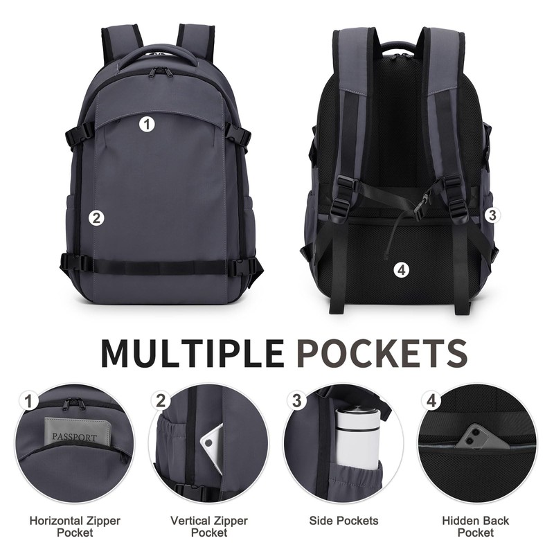 SUIKIHUM Travel Backpack for Women and Men, Lightweight 15.6" Laptop