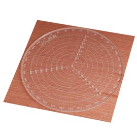 Round Center Finder Tool, 200mm / 7.78 Inch Center Finder Woodworking Drawing Tool, Transparent Acrylic Scale Centering Ruler for Musical Instruments Handicrafts Handmade DIY Furniture Making