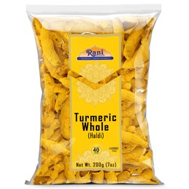 Rani Turmeric (Haldi) Root Whole Spice, Dried 7oz (200g) ~ All Natural | 100% Pure | Vegan | Gluten Friendly | NON-GMO | Kosher | Indian Origin