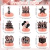 Heartsking 20 Rose Gold Birthday Ornaments