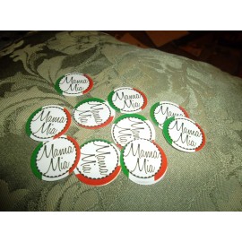 Unbranded Pre Cut One Inch MAMA MIA FREE SHIP - 25 Bottle Cap Images