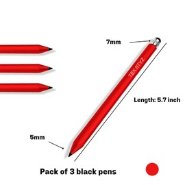 Tek Styz Pro Capacitive Resistive Stylus Universal 2 in 1 Compatible with Xiaomi Mi Note 3 High Sensitivity & Precision Full Size 15 Pack! (RED)