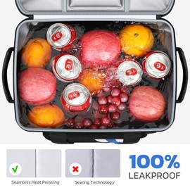 Maelstrom Cooler Bag, 30 Cans Beach Cooler, Large Leakproof Insulated Soft Cooler with Bottle Opener, Ice Chest, Portable Collapsible Cooler for Travel, Camping, Shopping, White