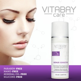 Vitabay Repair Sensitive 50 ml Cream • For Neurodermatitis & Psoriasis • With Urea & Defensil • Moisturises • For Sensitive and Irritated Skin • Made in Germany