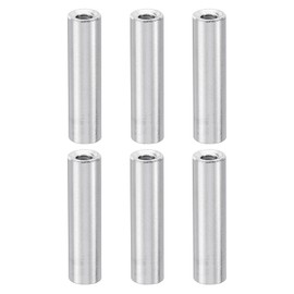 PATIKIL 6 Pieces M3 Aluminium Spacer, M3 Metal Spacer Aluminium 3mm ID x 5mm OD x 20mm L Thread Spacer Screw Support Pillar Bolt Female Round, Silver