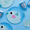8 Puffer Fish Paper Plates, Under The Sea Party Plates,