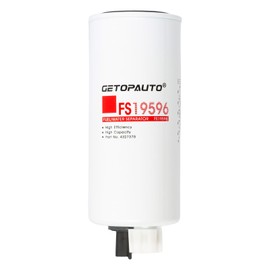 GETOPAUTO FS19596 Fuel/Water Separator for Cummins ISB,ISB02,ISM,ISM 02,ISB 6.7,ISB 5.9 series engines;PACCAR PX8 Engines Replaces Cummins 3954891