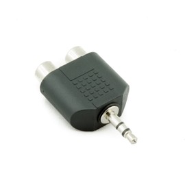 AKORD 3.5 mm Male Stereo Plug to 2 RCA Female Jack Audio Y Splitter Adapter