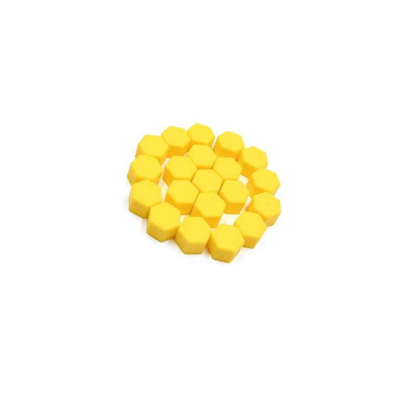 Motoforti 20pcs 19mm Rubber Car Wheel Tire Nut Screw Lug