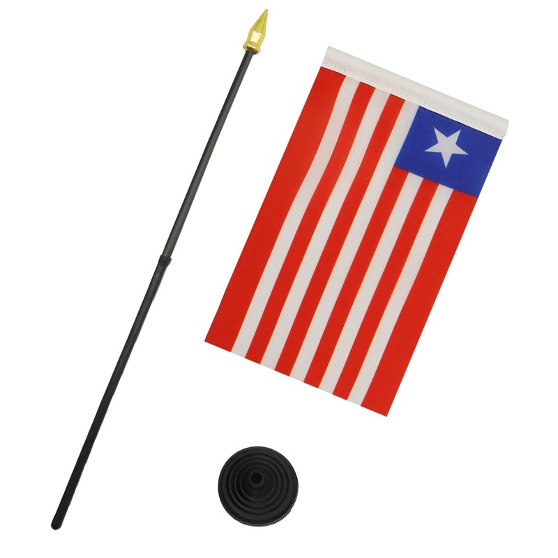 AZ FLAG LIBERIA TABLE FLAG 4'' x 6'' - LIBERIAN