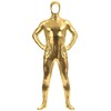 Aniler Unisex Shiny Metallic Open Face Zipper Stretchy Zentai Bodysuit