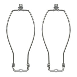 Royal Designs Heavy Duty Harp for Lamp Shade Holder, 11 inch, Polished Chrome Base, Set of 2