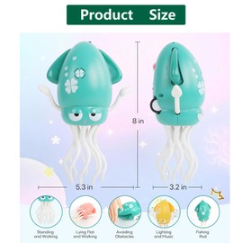 Electric Dancing Octopus Baby Toy – Automatic Evasion, LED Lights & Music, Sensory Development Gift for Infants, Toddlers Ideal Birthday Present