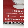 Emeril's Emeril Bistro Checked 4 Piece Place Setting Dinner /