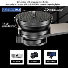 Projector Floor Stand with Adjustable Height 29.9 - 52.7 inch, Carbon Alloy Steel Material, Stand with 360 Rotatable, Mount for Outdoor/Indoor/Home/Office - Black