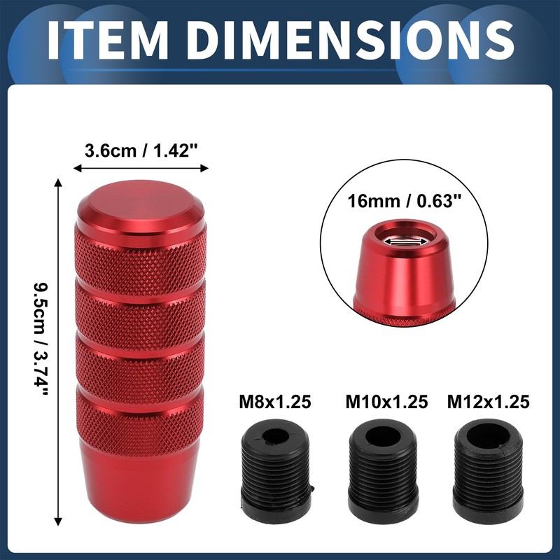 INFINAUTO Car Shift Knob, 9.5cm Universal for Automatic and Manual
