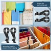 Honeydak 100 Pcs Pant Clips Black Plastic Hanger Clips for