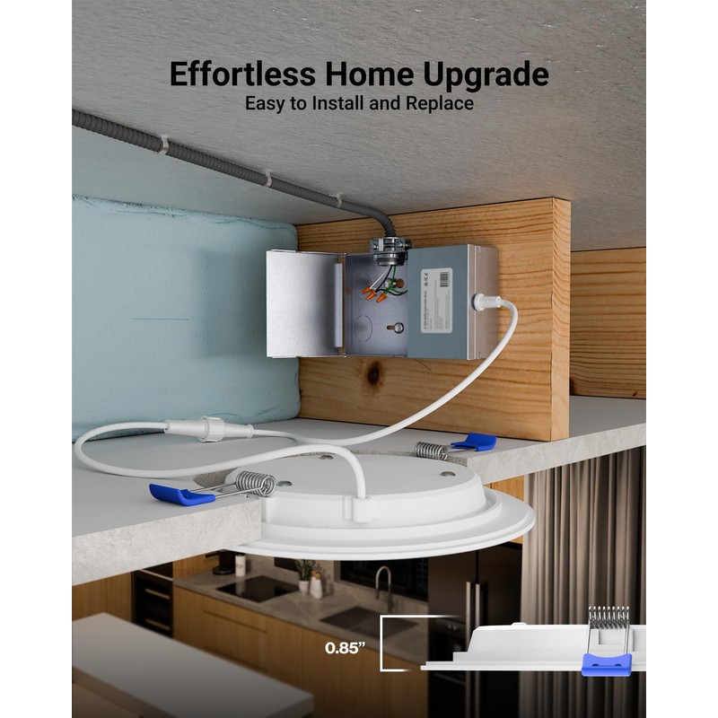 Sunco Lighting - 6 Pack 6 Inch Ultra Thin LED