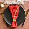Kasoud Leaf Napkin Rings, 6PCS Stretchable Leaf Napkin Ring Circle,