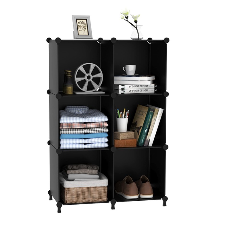 AWTATOS Cube Storage Organizer, Storage Cubes Shelves Bookshelf, 6 Cube